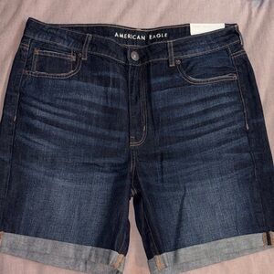American Eagle Outfitters Women's Deep Indigo Jean Shorts